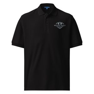 Men's Premium Polo - Gray Logo, Embroidery