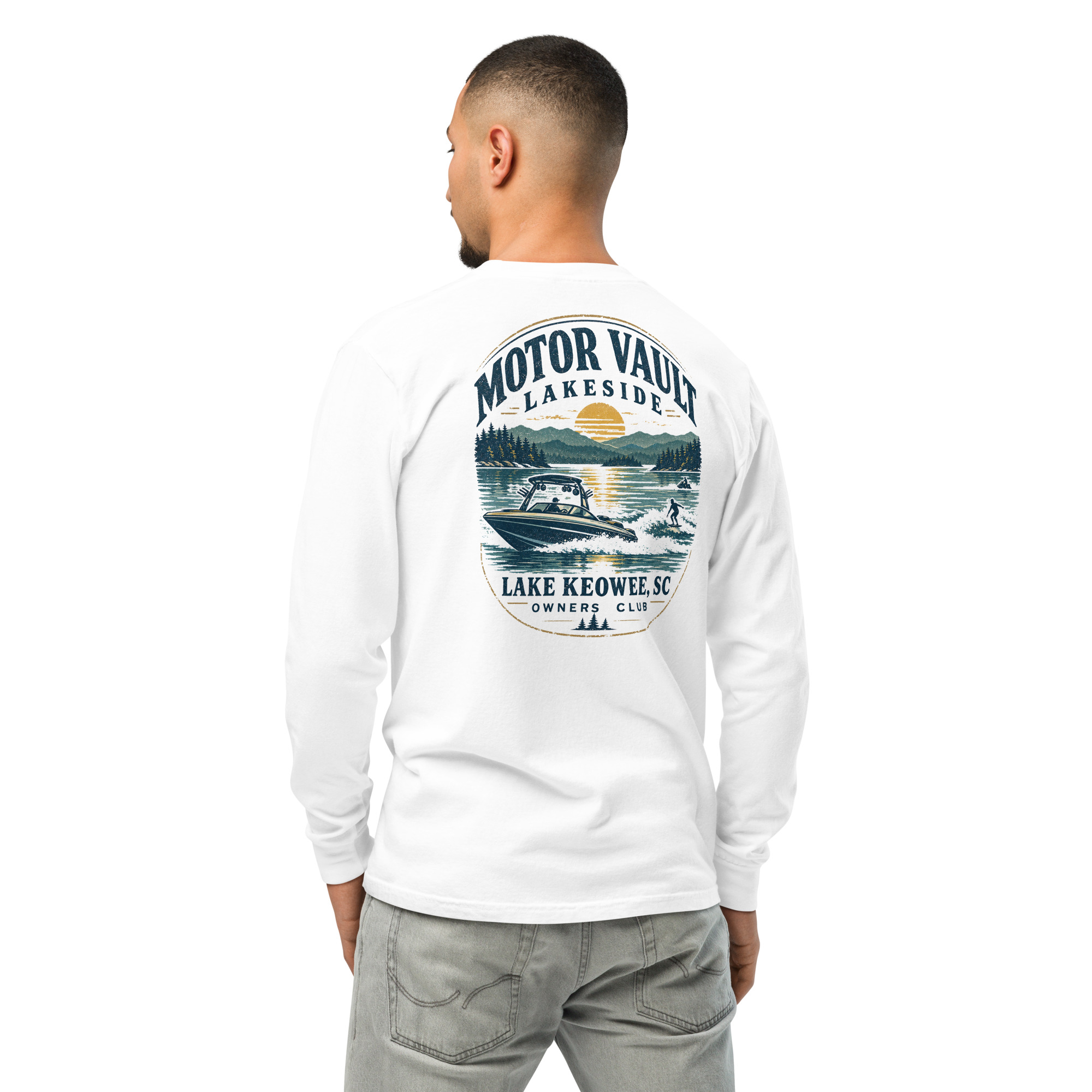 Garment-dyed heavyweight long-sleeve shirt, Lake Keowee - Image 4