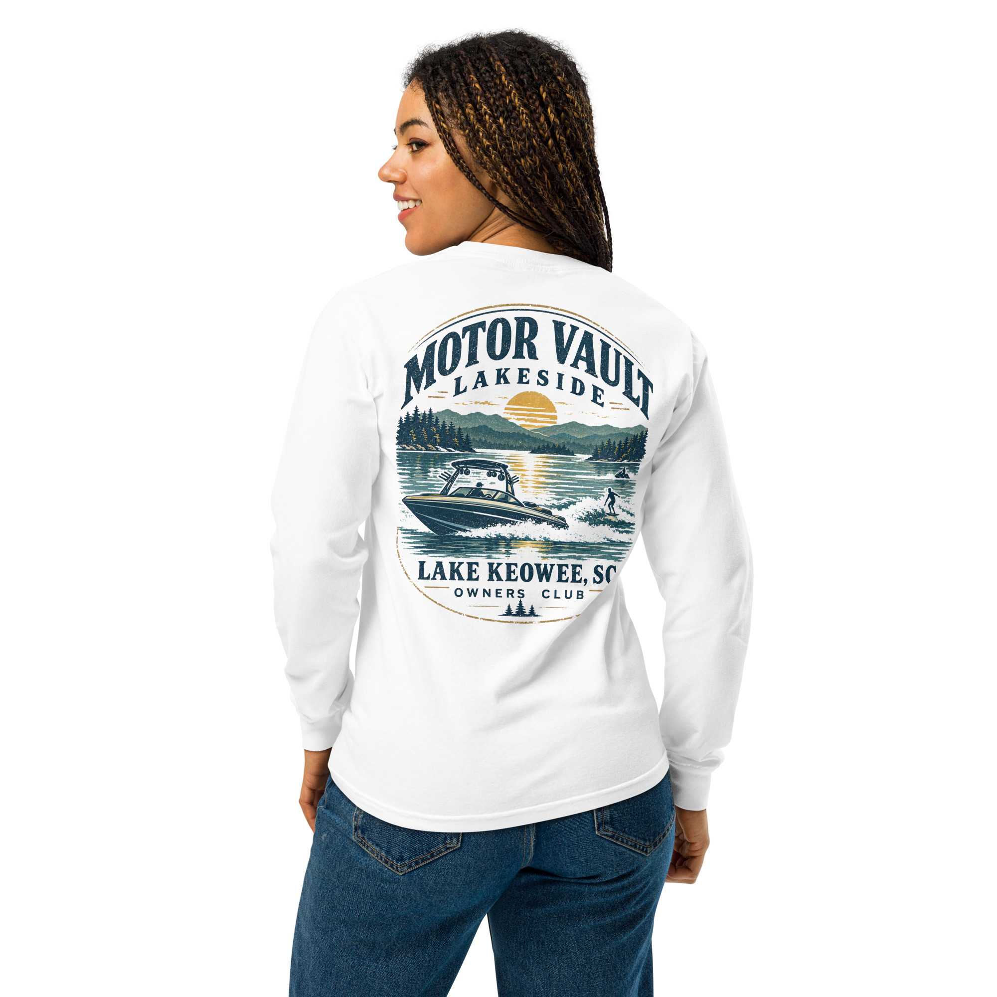 Garment-dyed heavyweight long-sleeve shirt, Lake Keowee - Image 6