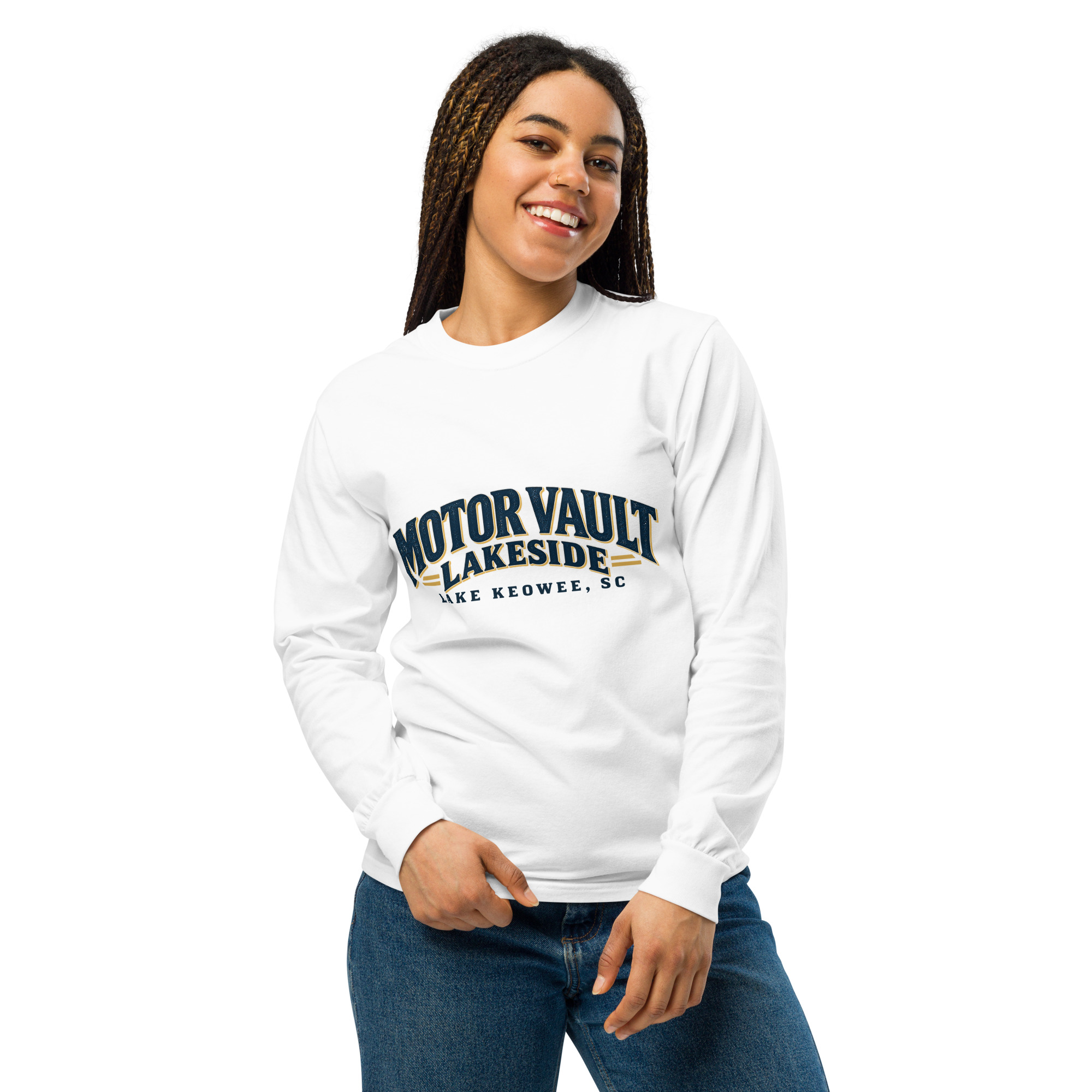 Garment-dyed heavyweight long-sleeve shirt, Lake Keowee - Image 5